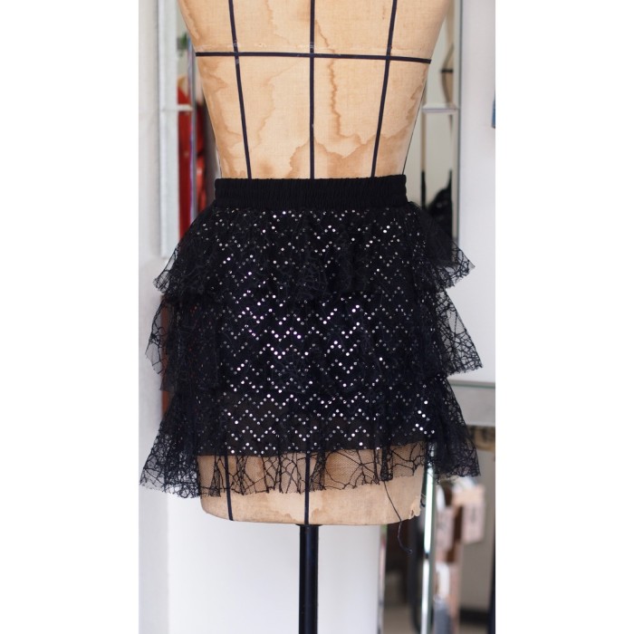 #792 tulle mini skirt / チュール  フリルミニスカート 黒ブラック | Vintage.City 古着屋、古着コーデ情報を発信