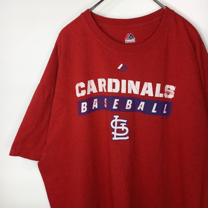 マジェスティック　ベースボール　Tシャツ　半袖　カージナルス　MLB　英字　赤　XL | Vintage.City 古着屋、古着コーデ情報を発信