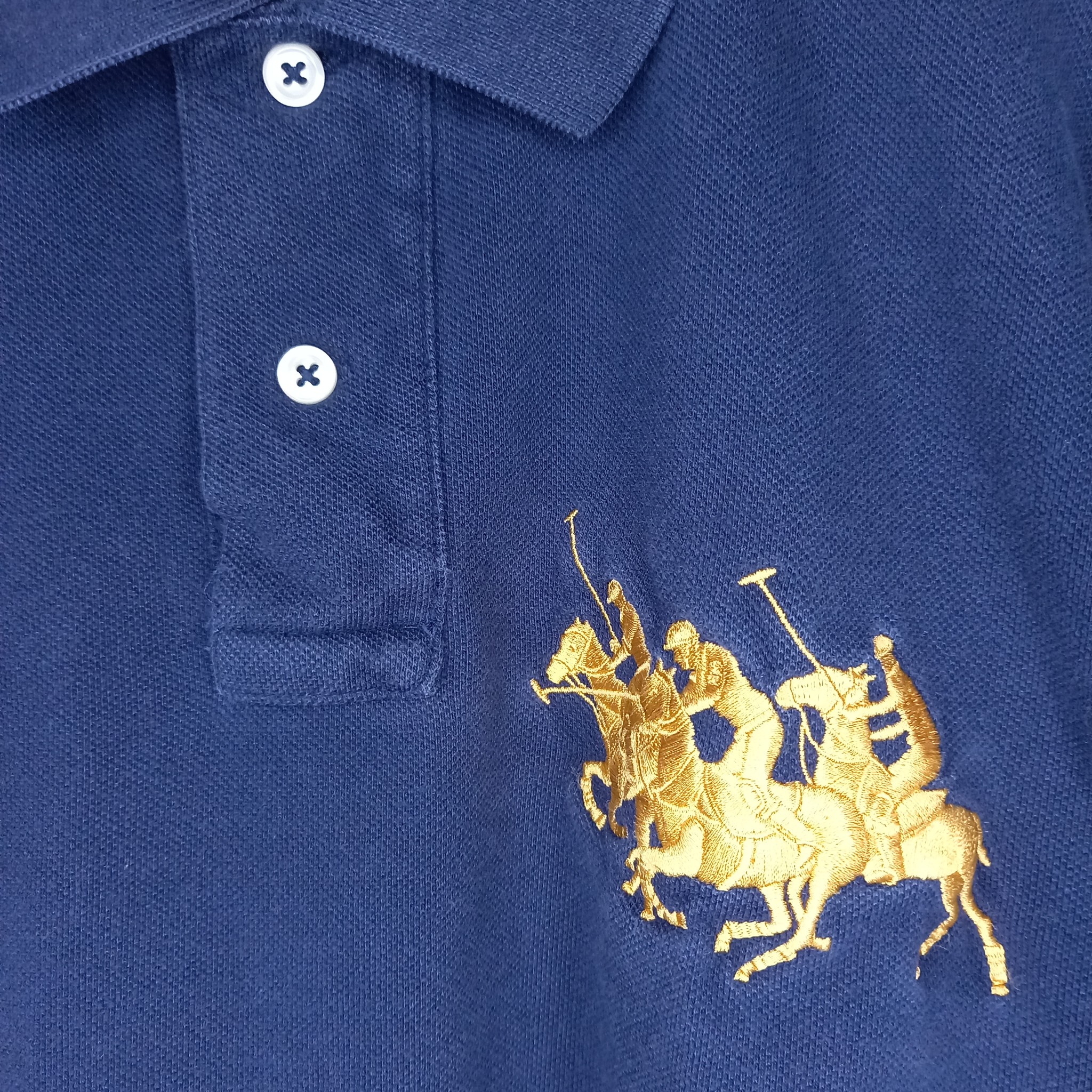トリプルポニー 刺繍 ■ POLO ポロ ラルフローレン 鹿の子 半袖 ポロシャトップス