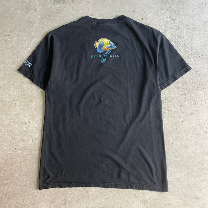 90年代 USA製 PETER KULL 魚 アート プリント Tシャツ メンズL ...