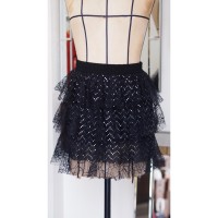 #792 tulle mini skirt / チュール  フリルミニスカート 黒ブラック | Vintage.City 빈티지숍, 빈티지 코디 정보
