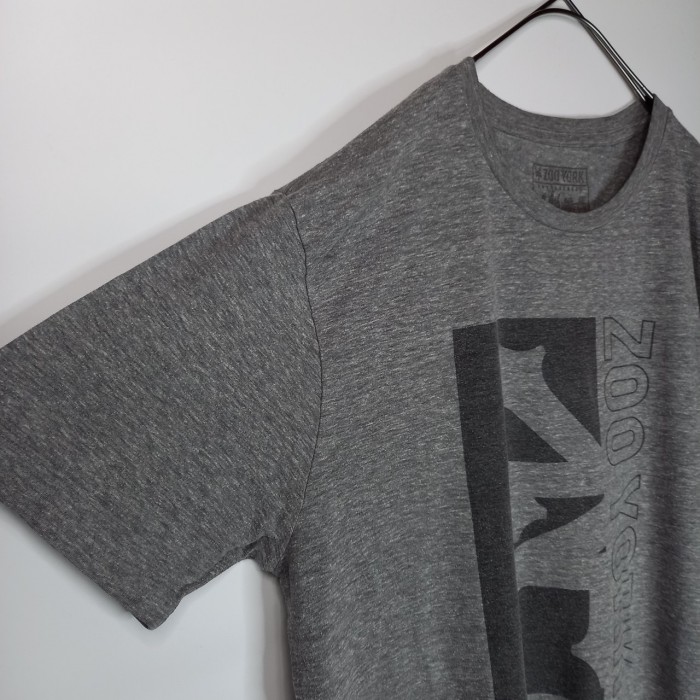 ZOO YORK　クルーネック　プリントTシャツ　半袖　ビッグプリント　グレー　L | Vintage.City 古着屋、古着コーデ情報を発信