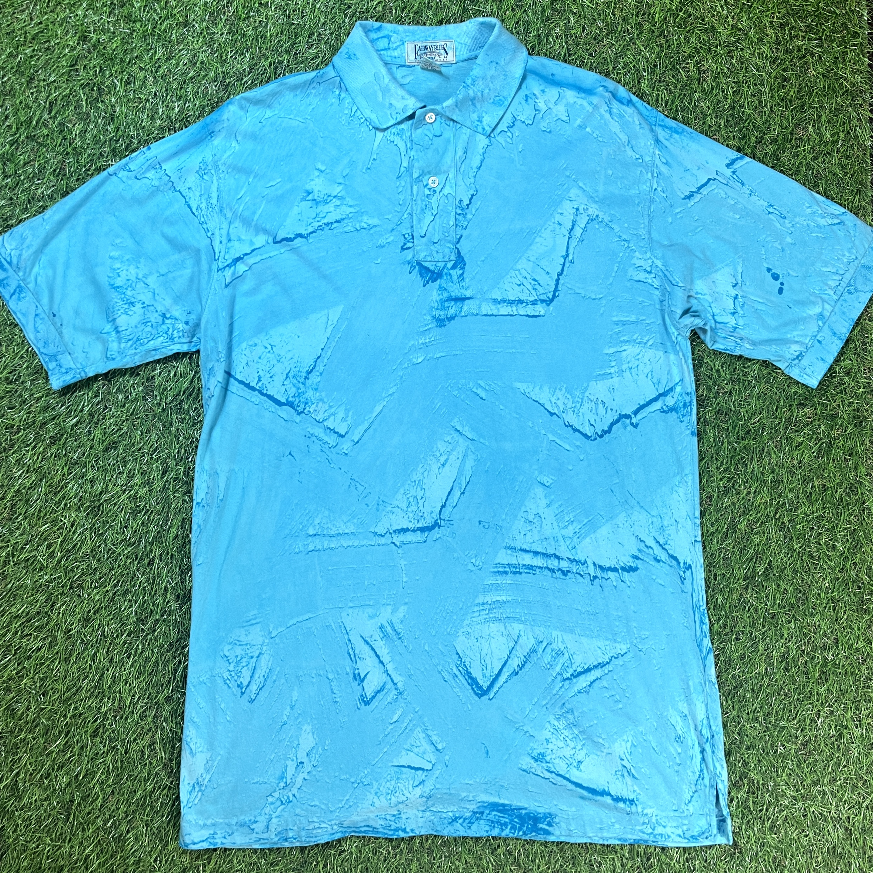 90s Piece dyed Design Polo Shirt / Made In USA 古着 Vintage