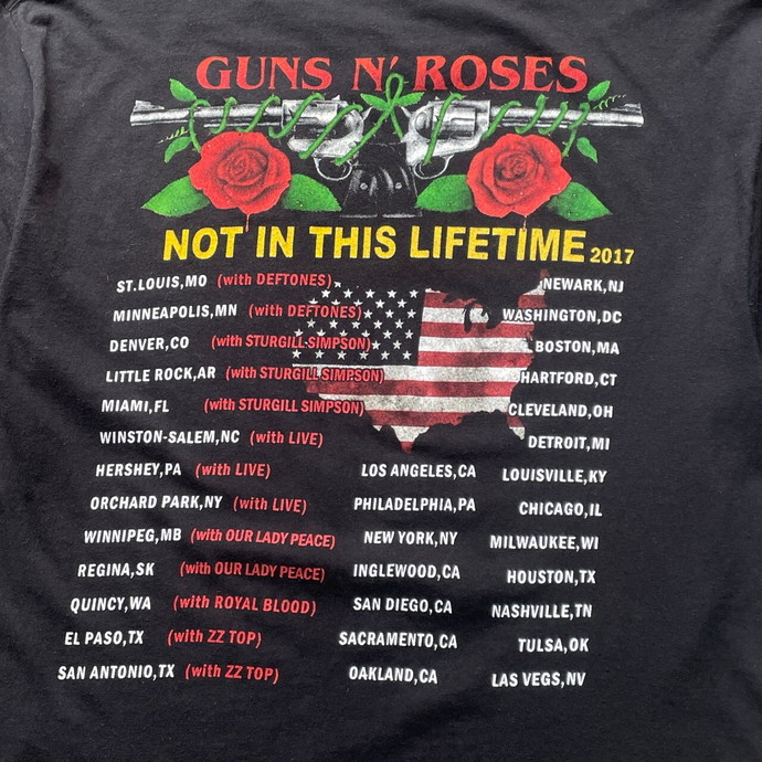 GUNS N' ROSES ガンズアンドローゼス ツアー バンドTシャツ メンズL