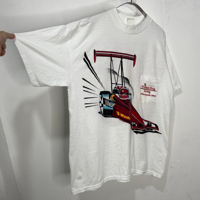 90s Winston ドラッグレーシンポケットTシャツ タバコ XL | Vintage.City