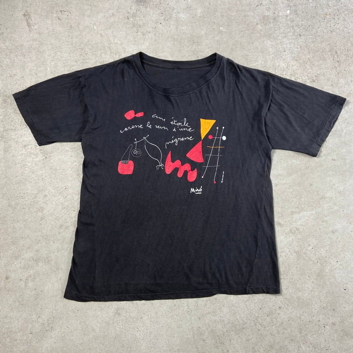 90年代 JOAN MIRO ジョアン・ミロ アート プリントTシャツ メンズXL