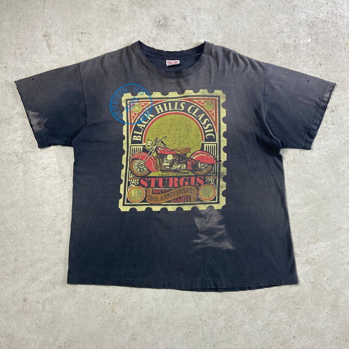 90年代 STURGIS BLACK HILLS RALLY サンフェード 両面プリント Tシャツ ...