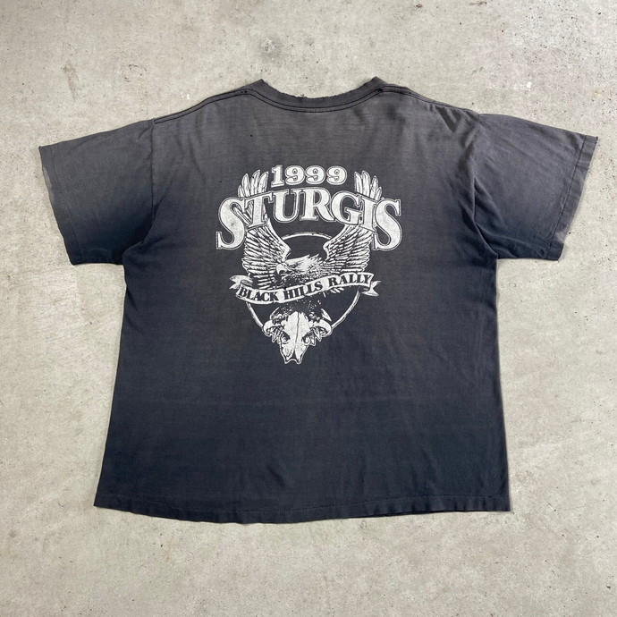 90年代 STURGIS BLACK HILLS RALLY サンフェード 両面プリント Tシャツ
