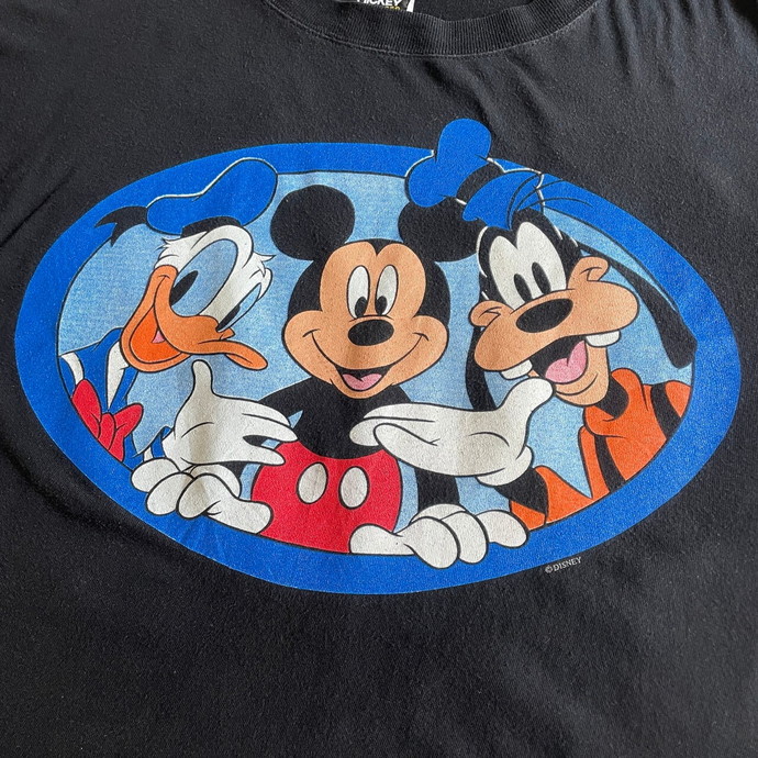 90s ディズニー ミッキーマウス 希少 Tシャツ イエロー XL