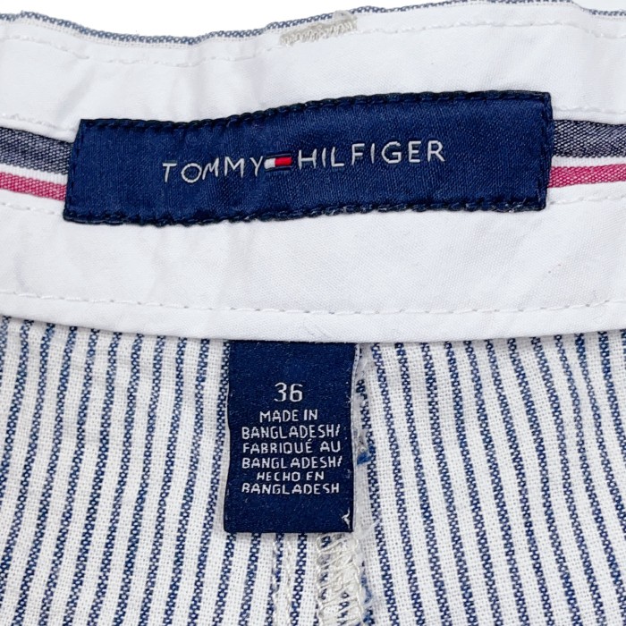 【HP10】36inch TOMMY HILFIGER stripe haif pants 36インチトミーヒルフィガー ハーフパンツ | Vintage.City 古着屋、古着コーデ情報を発信