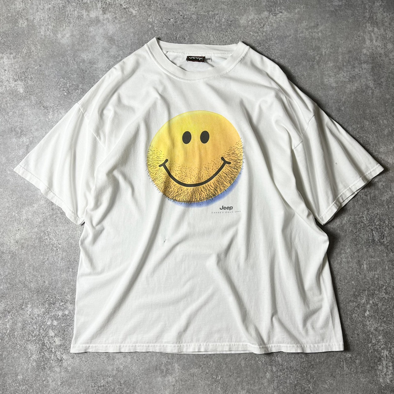 ヴィンテージスマイルTシャツアメリカ　M〜Lサイズ　be happyRHC