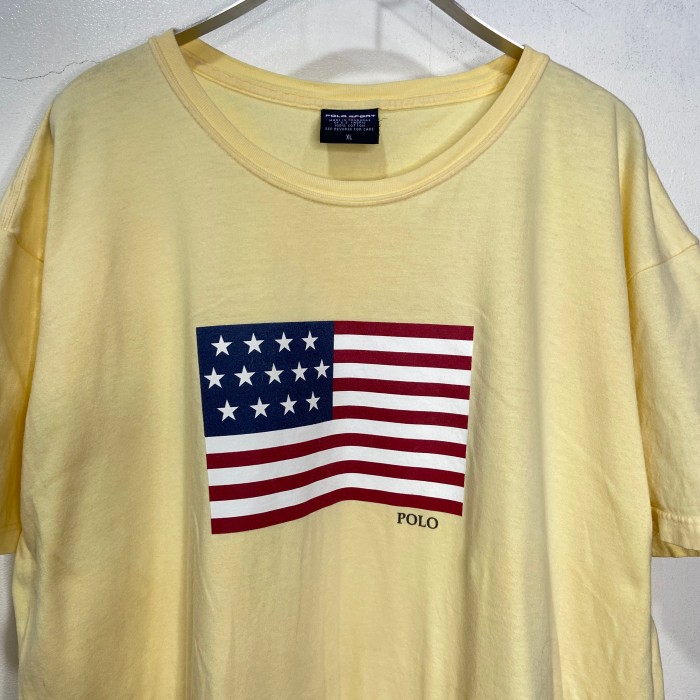 POLO SPORT ラルフローレン 星条旗プリントTシャツ イエロー XL | Vintage.City 빈티지숍, 빈티지 코디 정보