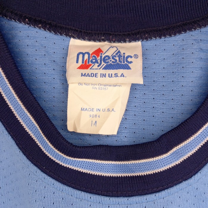 アメリカ製　マジェスティック　タンクトップ　ノースリーブ　カレッジロゴ　水色　M | Vintage.City 古着屋、古着コーデ情報を発信
