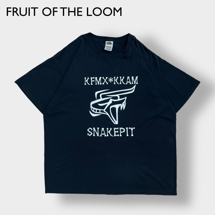 FRUIT OF THE LOOM】KFMX×KKAM SNAKEPIT ロゴ プリントTシャツ バック ...