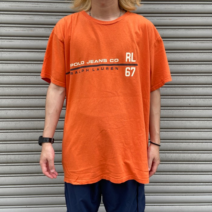 ポロラルフローレン　オレンジプリントTシャツ