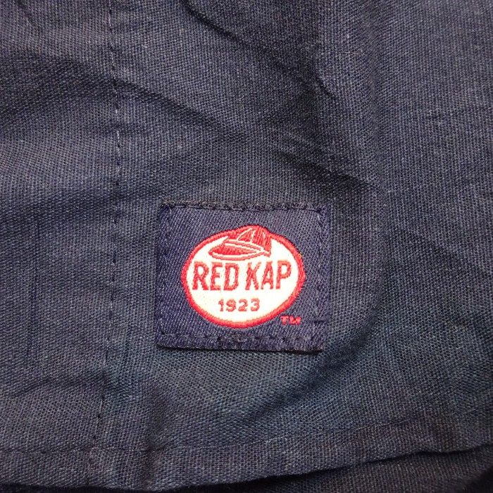 レッドキャップ ワークシャツ L ネイビー レッド 企業ロゴ 胸ポケット 半袖 8037 | Vintage.City 古着屋、古着コーデ情報を発信