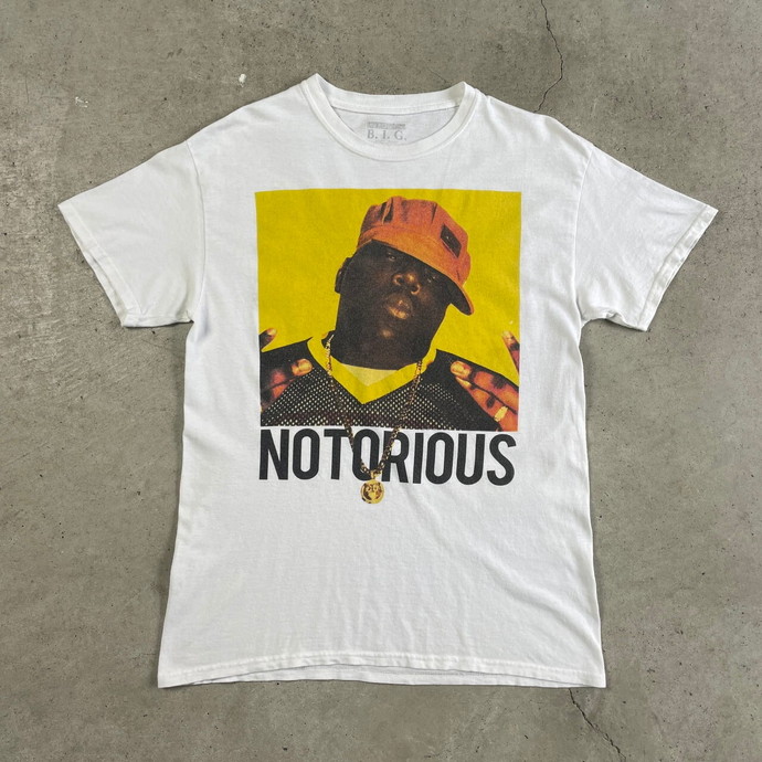 【The Notorious B.I.G】ラッパー　フォトプリントTシャツ　黒