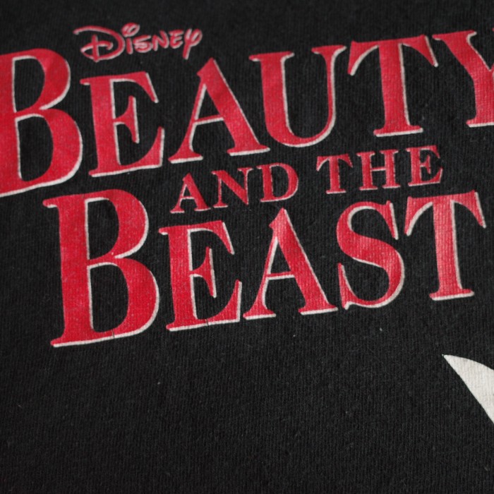 90s USA製 Disney 美女と野獣 Tシャツ 映画Tシャツ ディズニー
