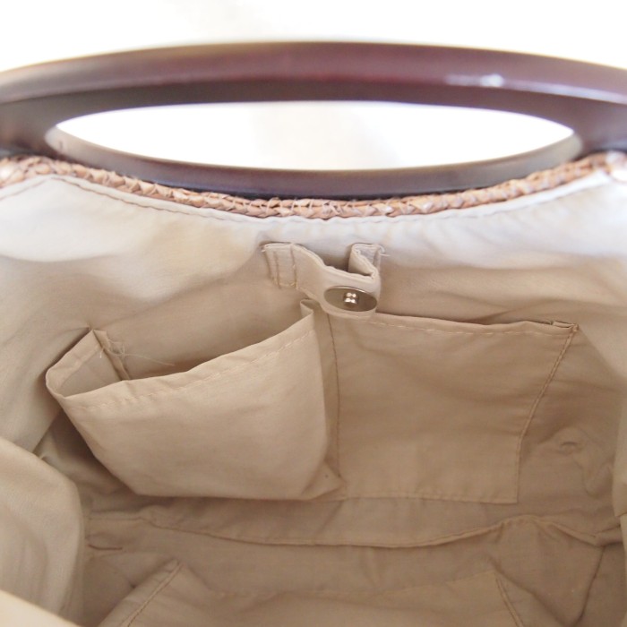 wood handle basket bag | Vintage.City 古着屋、古着コーデ情報を発信