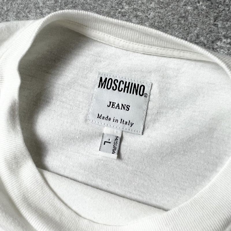 90s Moschino Jeans タバコ アート プリント 半袖 Tシャツ L / 90年代