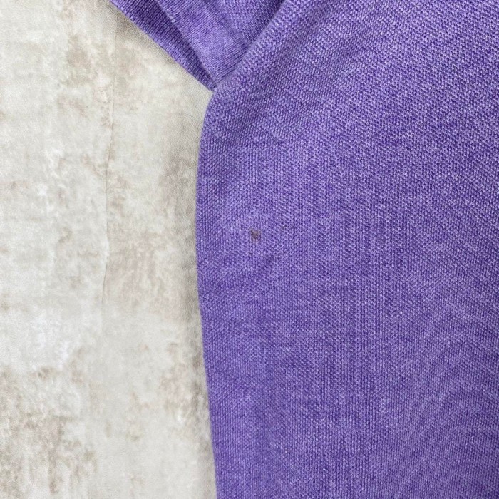 古着 ポロラルフローレン 鹿子 ポロシャツ 刺繍ポニー 紫 ラベンダー