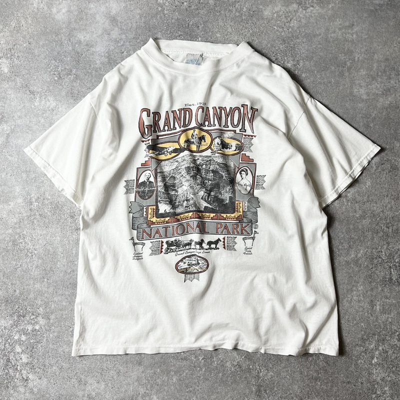 90s グランドキャニオン 国立公園 スーベニア プリント 半袖 Tシャツ 