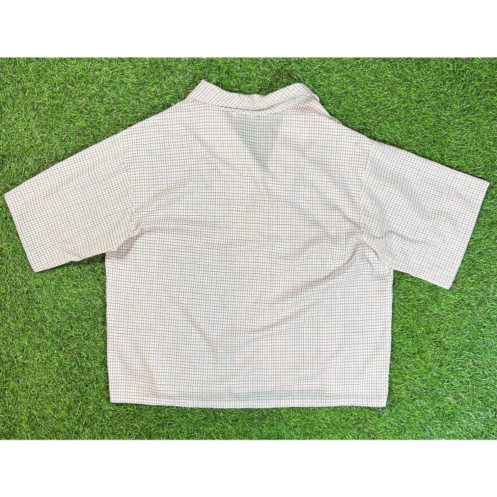 70s Sears Checked Open Collar Shirt / Vintage ヴィンテージ