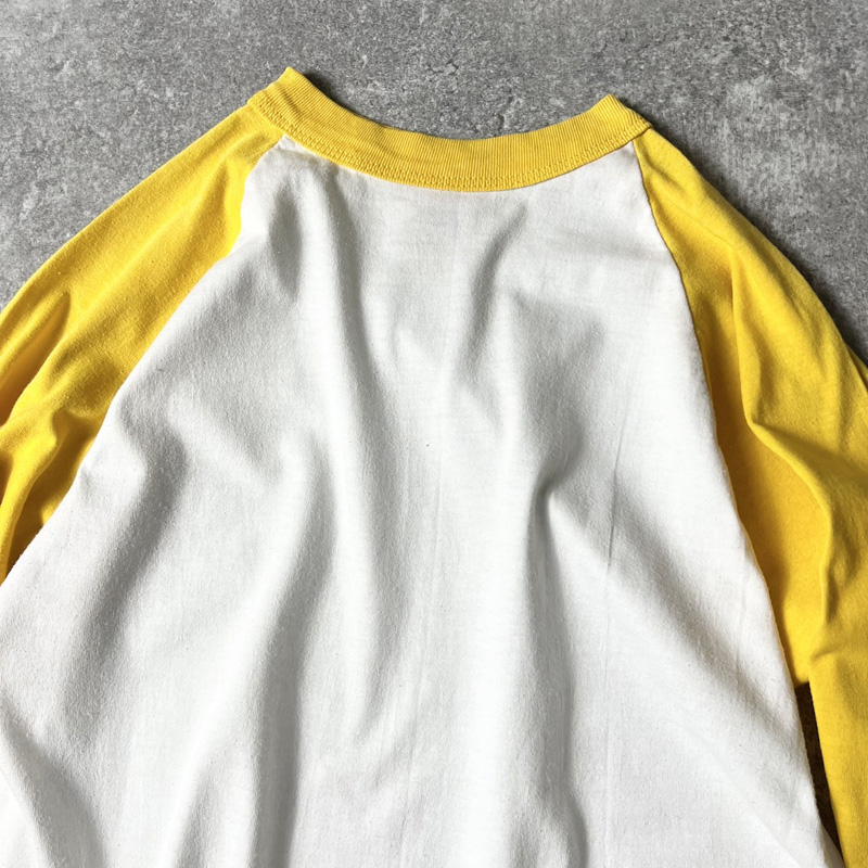 80s USA製 MILLER 2トーン ラグラン Tシャツ M / 80年代 アメリカ製 ビンテージ 白 黄 | Vintage.City