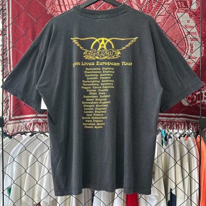90s エアロスミス ツアー バンド系 半袖Tシャツ デザインプリント XL ...
