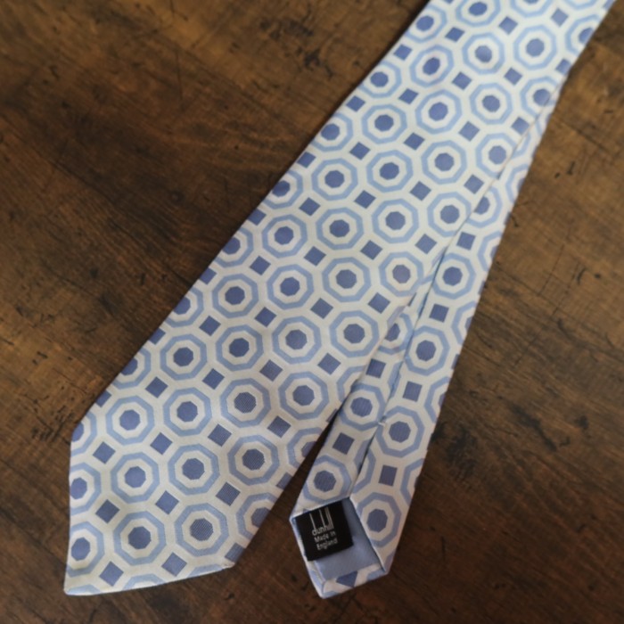 Vintage☆dunhill ダンヒル Neck Tie ネクタイ  イングランド製 総柄 シルク ホワイト | Vintage.City 빈티지숍, 빈티지 코디 정보
