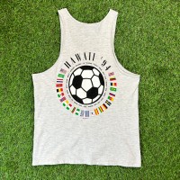 90s Soccer World Cup Tank Top / Made In USA Vintage ヴィンテージ タンクトップ 古着 グレー メンズライク | Vintage.City 古着屋、古着コーデ情報を発信