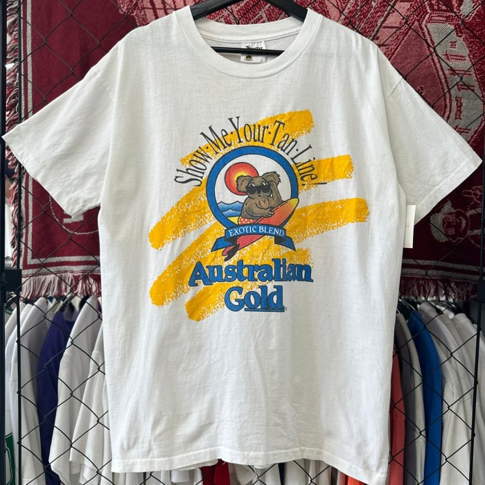 90s アニマル系 コアラ 海 サーフボード 半袖Tシャツ シングルステッチ ...