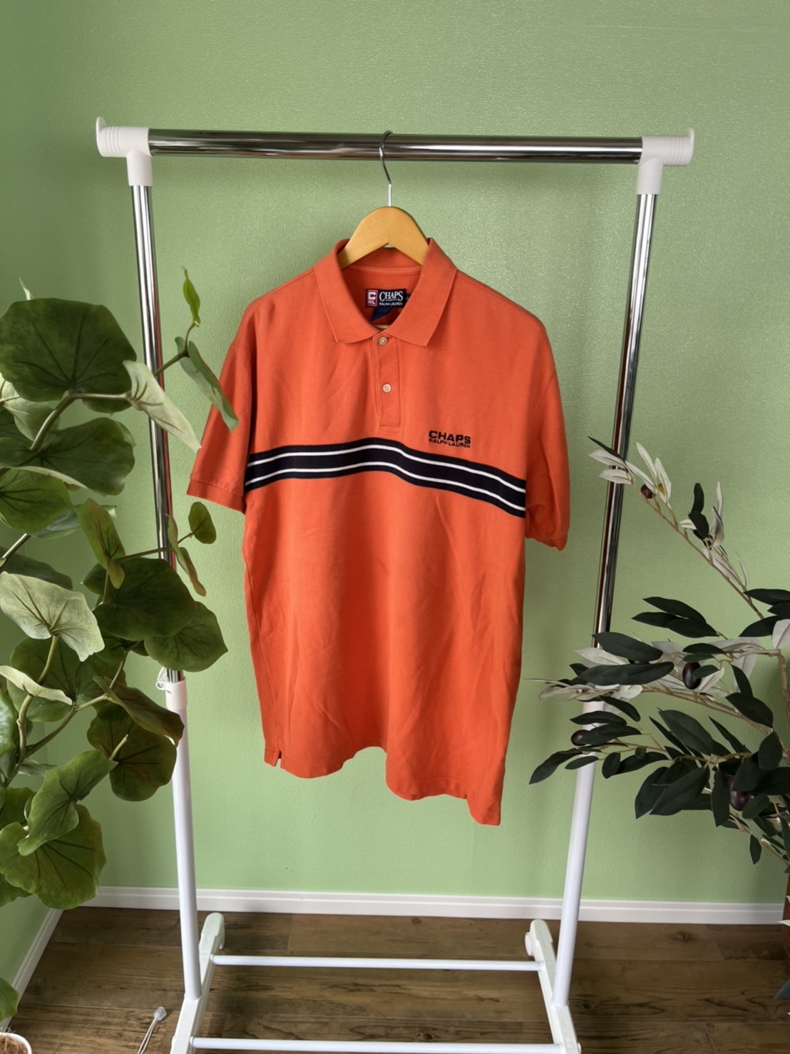 CHAPS】90's 鹿の子 半袖 ポロシャツ オレンジ メンズL | Vintage.City