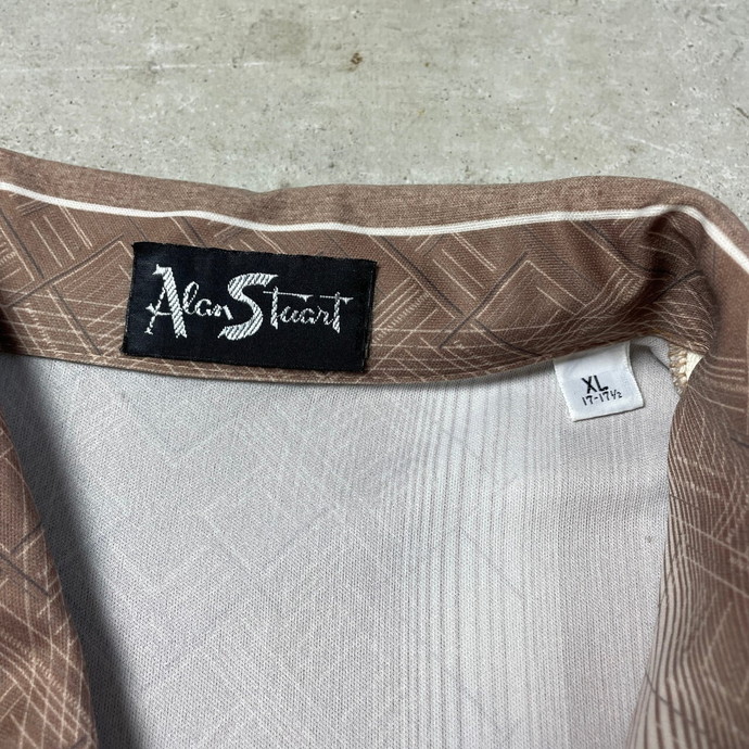 80～90年代 USA製 Alan Stuart スキッパーカラー ポリエステルシャツ