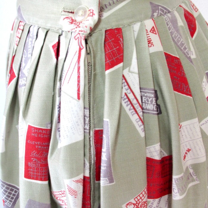 60s USA スコア柄 ギャザーロングスカート | Vintage.City 古着屋、古着コーデ情報を発信