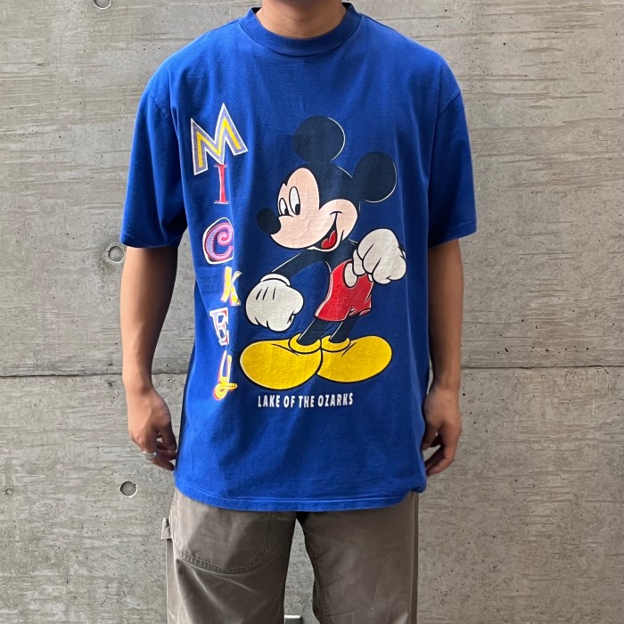 90's Disney/ディズニー キャラクターTシャツ ミッキー キャラT 古着