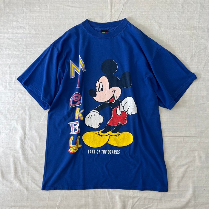 90's Disney/ディズニー キャラクターTシャツ ミッキー キャラT 古着 