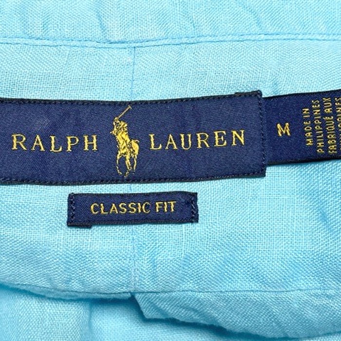 RALPH LAUREN CLASSIC FIT 半袖リネンシャツ スカイブルー Mサイズ | Vintage.City 古着屋、古着コーデ情報を発信
