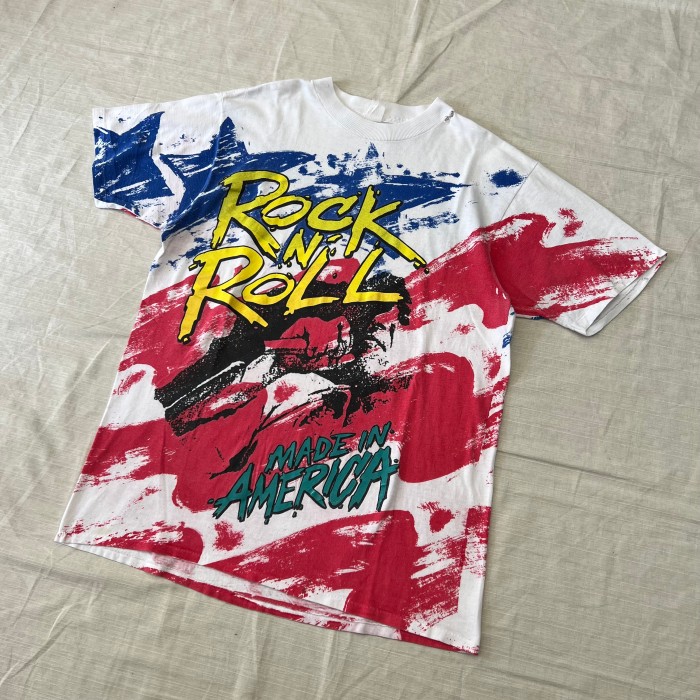 90's バンドTシャツ オールオーバープリント ROCK N ROLL ロック ...