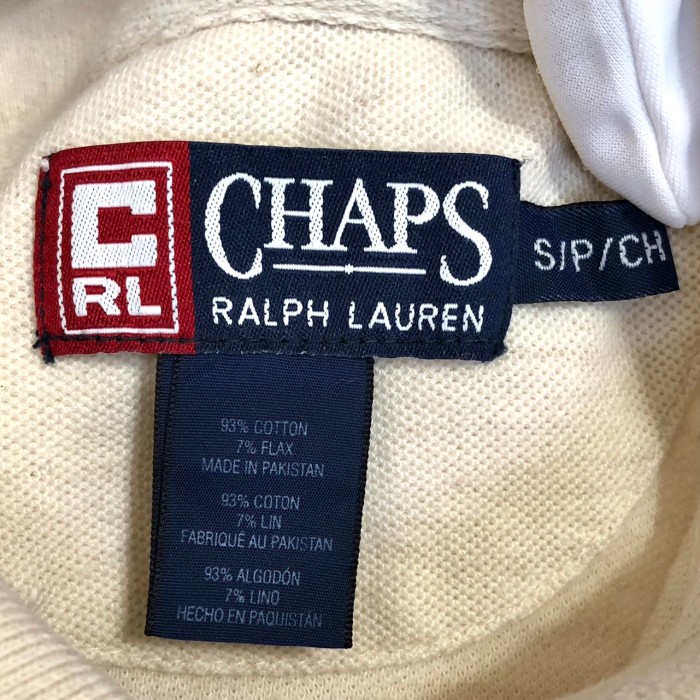チャップスラルフローレン　CHAPS RALPH LAUREN　ビンテージ　メンズ　トップス　半袖　ポロシャツ　リネン混　刺繍 | Vintage.City 古着屋、古着コーデ情報を発信