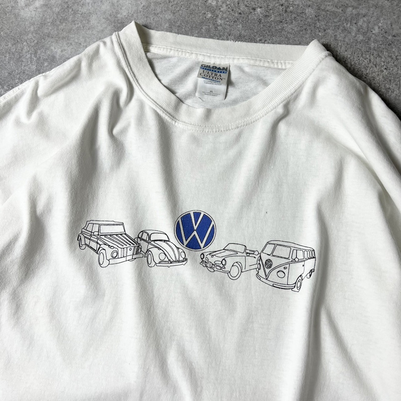 00s フォルクスワーゲン VW 両面 企業物 プリント 半袖 Tシャツ XL 