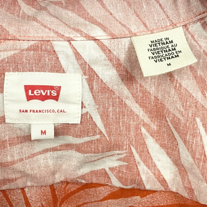 Levi's コットンリネンアロハシャツ レッド Mサイズ | Vintage.City 古着屋、古着コーデ情報を発信