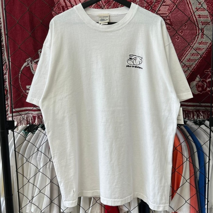 90s USA製 ストリート系 半袖Tシャツ ワンポイント 刺繍 ノーフィア