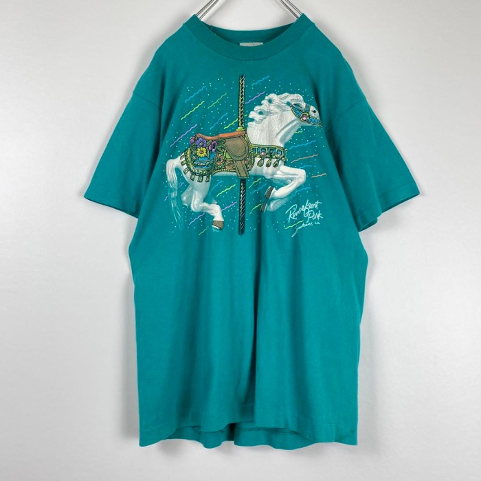 THE MOUNTAIN 象柄 アニマルプリントTシャツ USA製 メンズXL /eaa314129プリント生産国