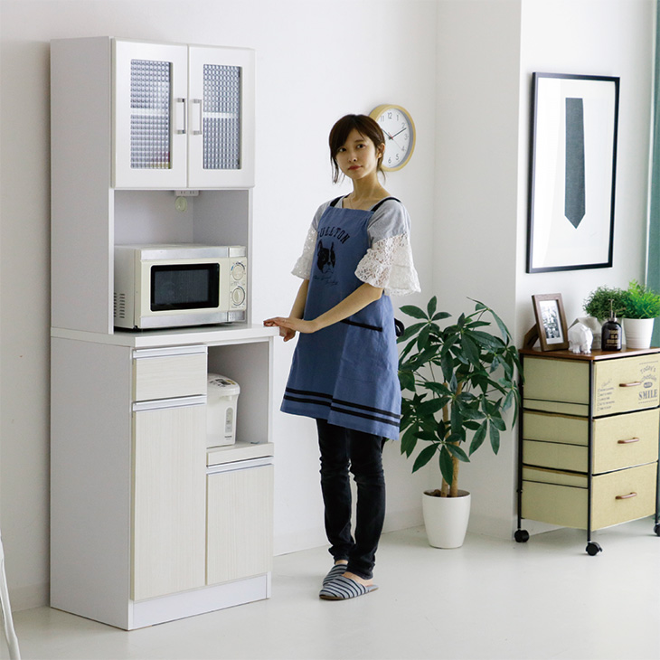 食器棚 完成品 レンジ台 幅60cm 日本製 キッチンボード ダイニング