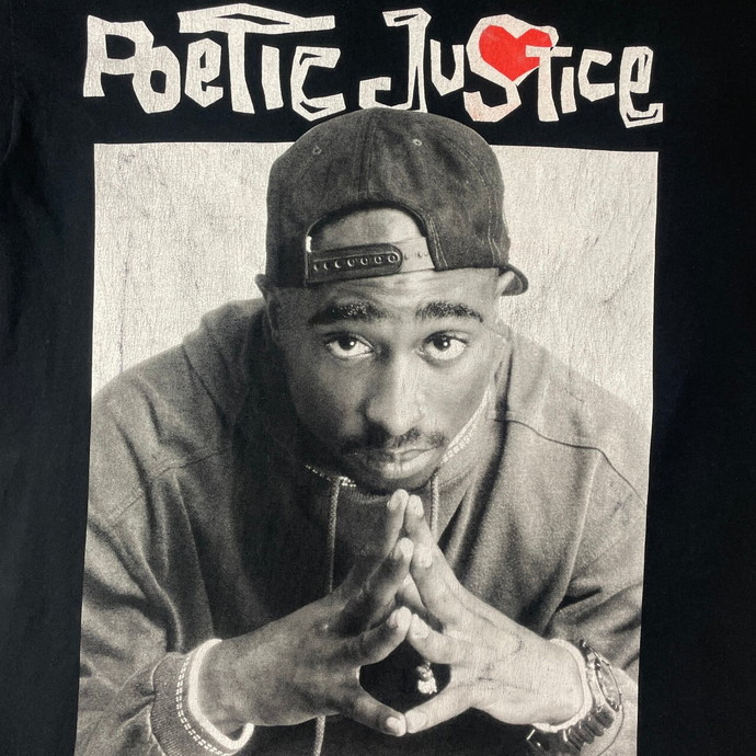 poetic justice 2PAC ヒップホップ ラップ ツーパック バンドTシャツ メンズL | Vintage.City