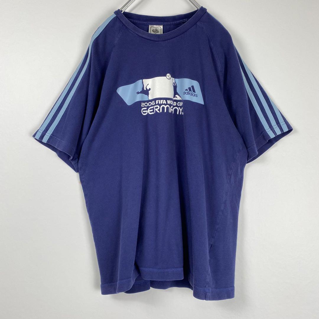 アディダス 2006年 ワールドカップ ドイツ サッカー Tシャツ 紺色 M | Vintage.City