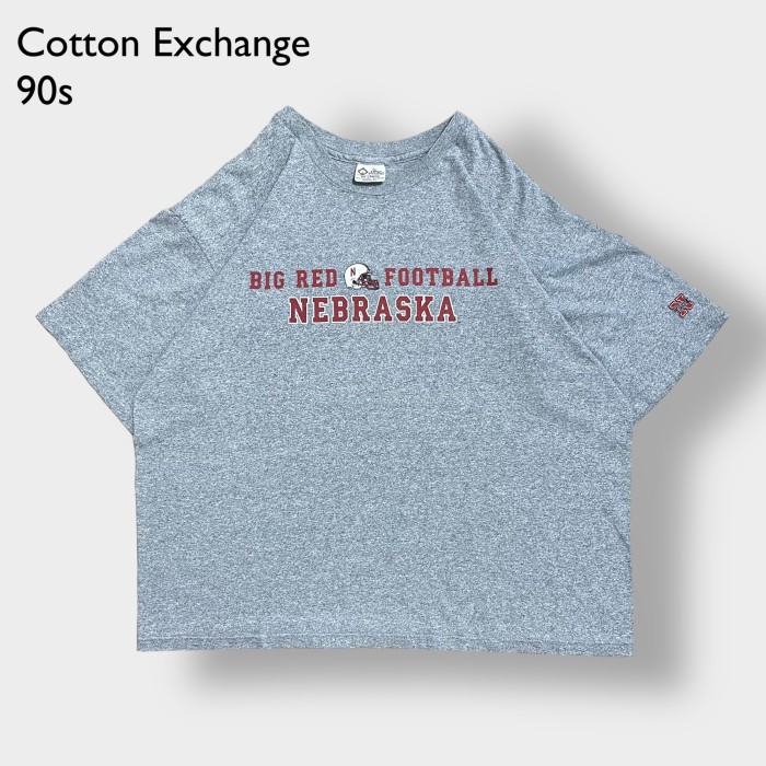 cotton exchange】90s USA製 カレッジ ネブラスカ大学 NEBRASKA T