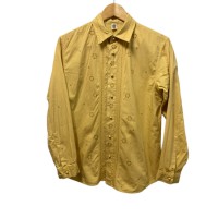 HaaTイッセイミヤケ刺繍デザイン長袖シャツ黄色　2 | Vintage.City 古着屋、古着コーデ情報を発信
