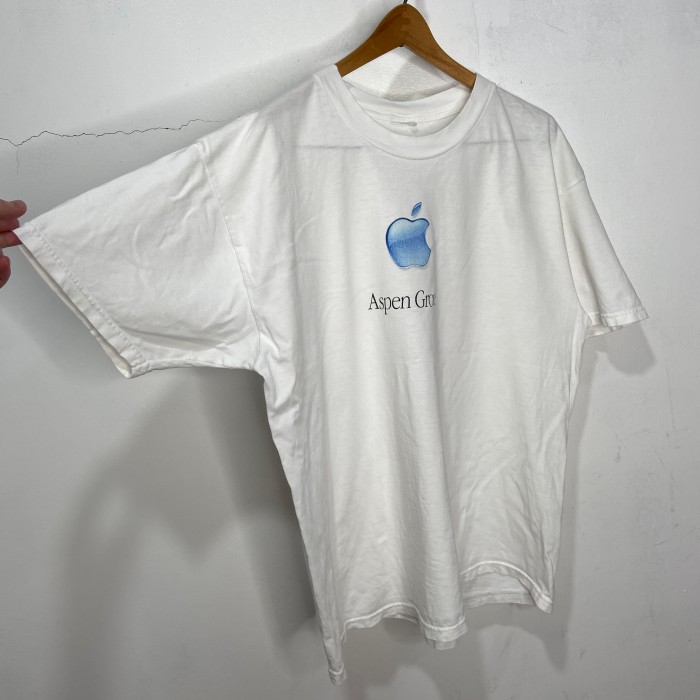 00s Apple企業ロゴプリントTシャツ カンパニーTシャツ ホワイト L相当 
